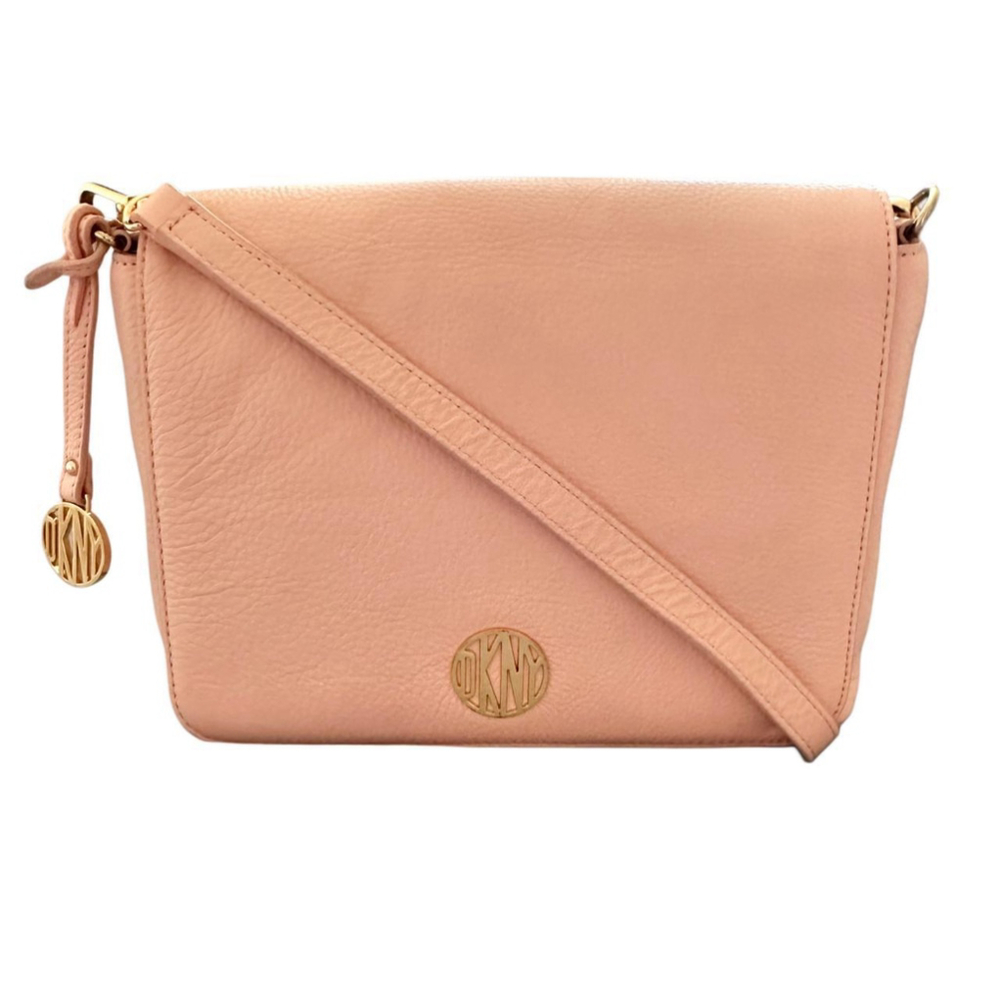 DNKY Pink Leather Crossbody Bag